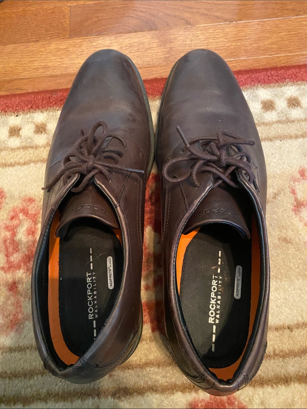 Rockport Men's Dark Brown Leather Lace-Up Oxfords